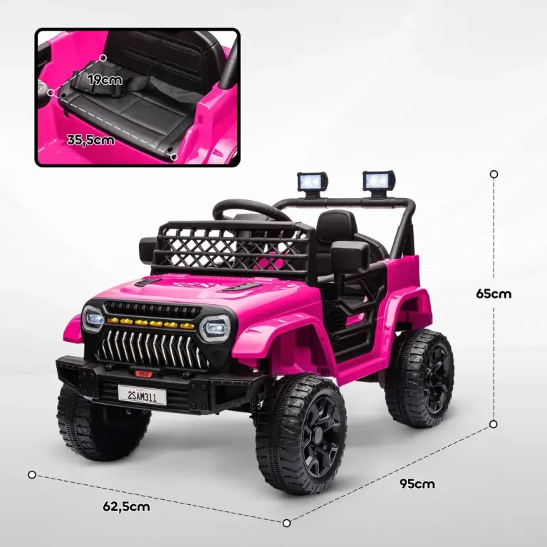 Barnelbil 12 v Barnbil Elektrisk med 2,4 Ghz Fjärrkontroll 2 Safari