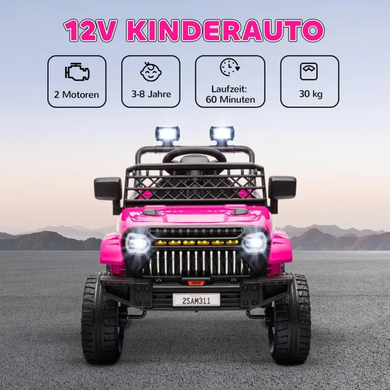 Barnelbil 12 v Barnbil Elektrisk med 2,4 Ghz Fjärrkontroll 2 Safari