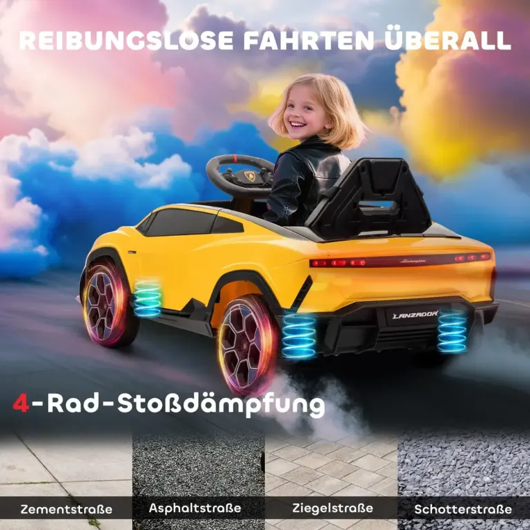 Barnelbil 12 v Barnbil med 2, 4 Ghz Fjärrkontroll 2 Motorer Batteri