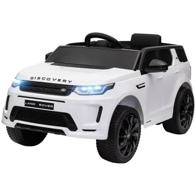 Barnelbil Elbil Vit av Plast för Barn 3-6 År 12 v Fordon Land Rover
