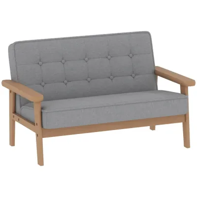 Barnfåtölj Barnsoffa med Träram Sammetslook Klädd