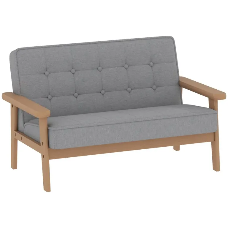 Barnfåtölj Barnsoffa med Träram Sammetslook Klädd