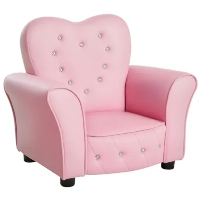 Barnfåtölj Hjärtformad Relax Rosa