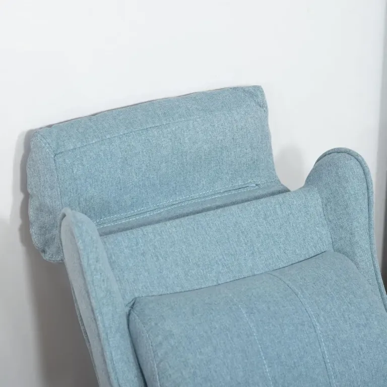Barnfåtölj med Fotpall i Blått Minisoffa Relax Justerbar Fotstöd