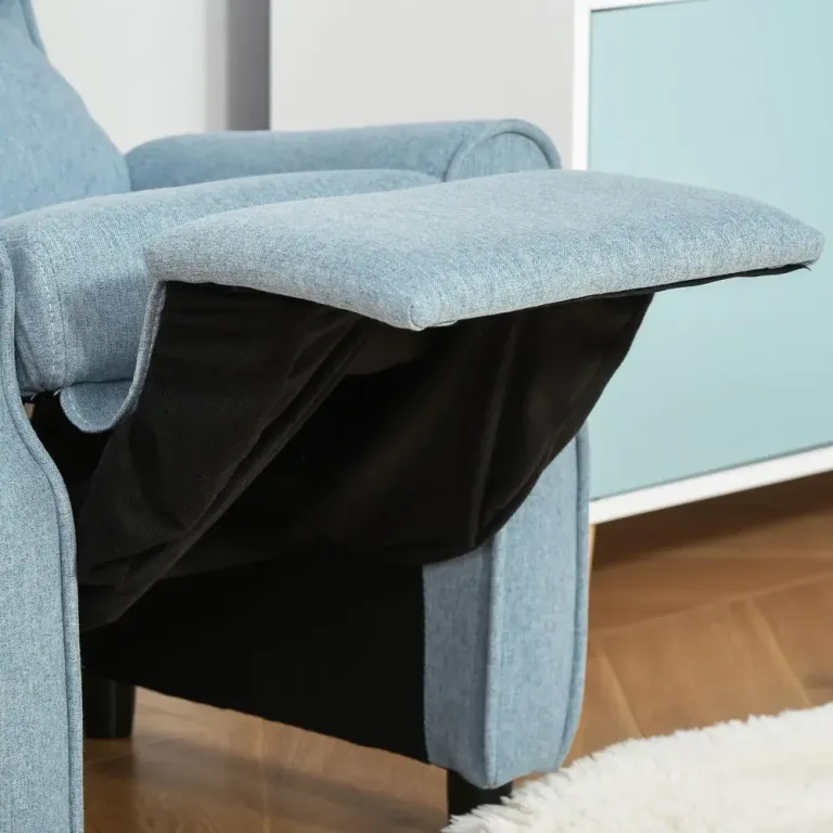 Barnfåtölj med Fotpall i Blått Minisoffa Relax Justerbar Fotstöd