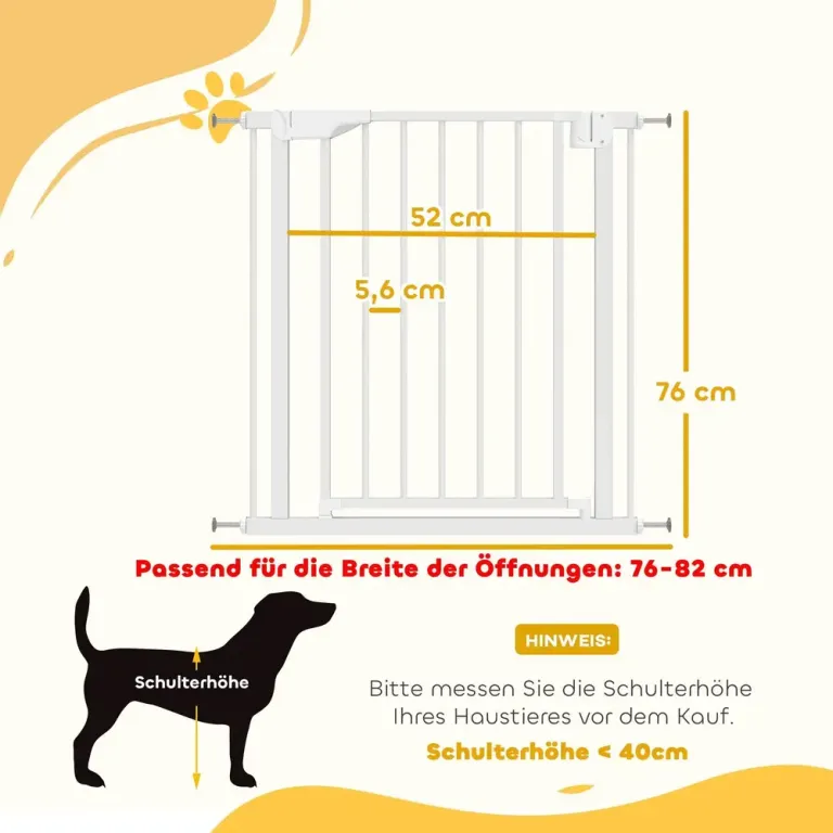 Barngrind utan Borrning Vit Metall för Trappa 82 cm