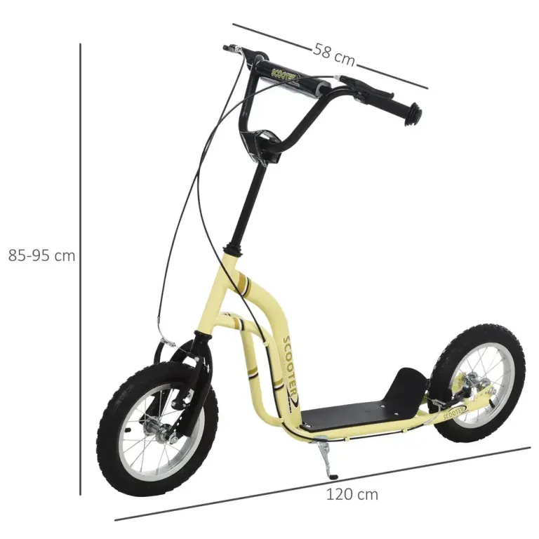 Barnskoter från 5 År Sparkcykel Stadsskoter 12 Tum Luftgummi Däck