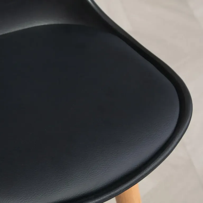 Barstolar 2-Pack i Skandidesign med Fotstöd Natur