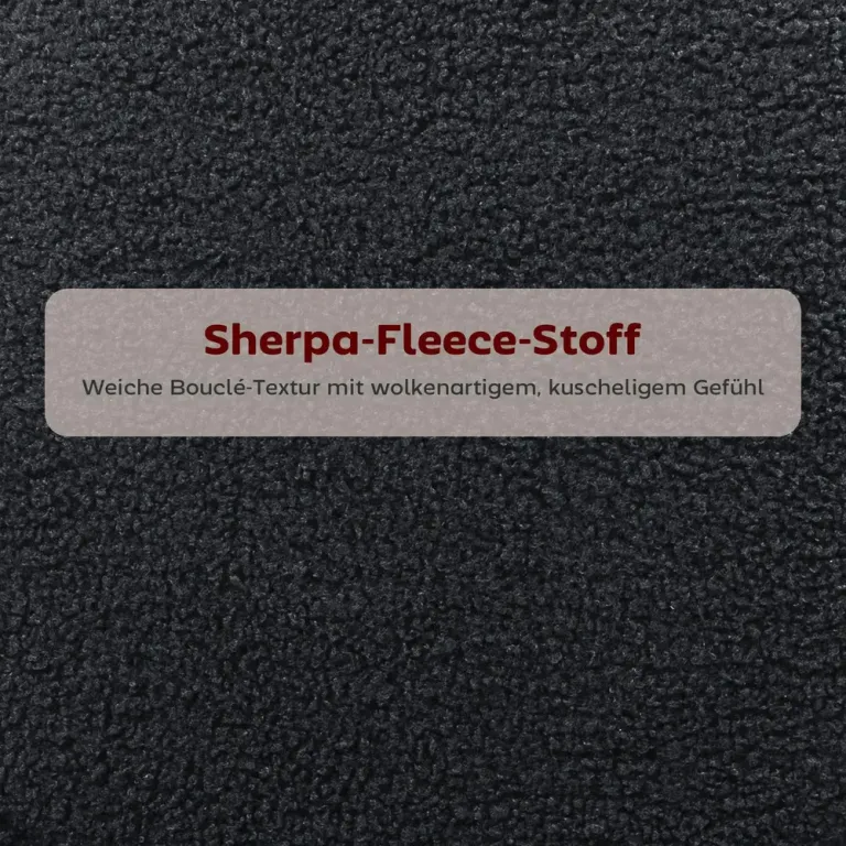 Barstolar 2-Pack med Fotstöd Svart Fleece och Metall Teddy Rund Sits