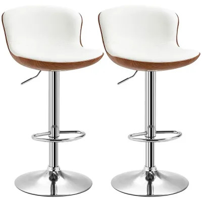 Barstolar 2-Pack Prisvärd Cremefärgad Metall och Bar Barpallset