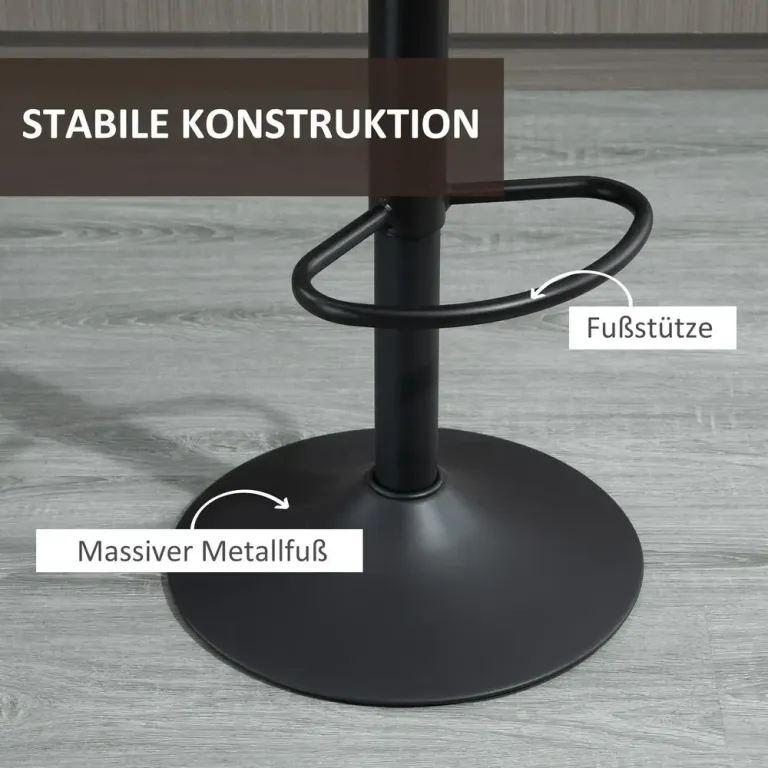 Barstolar Köksstolar Set om 2 Brun -110 cm Sänkbar