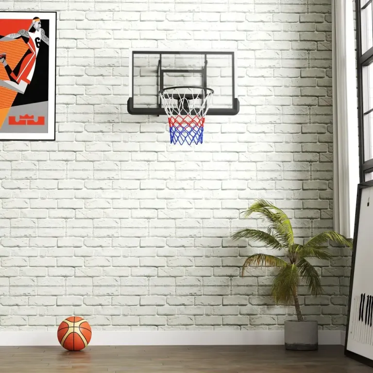 Basketkorg Basketbräda Svart av Stål och Plast 45 cm Väggmonterad