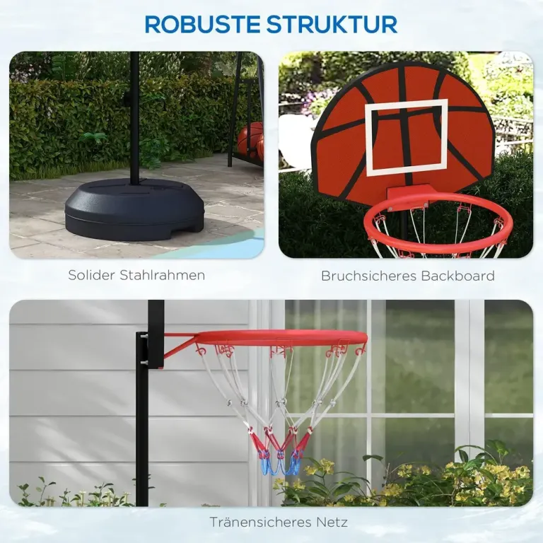 Basketkorg Basketstativ Svart Röd av Metall Basketställ Magnetisk
