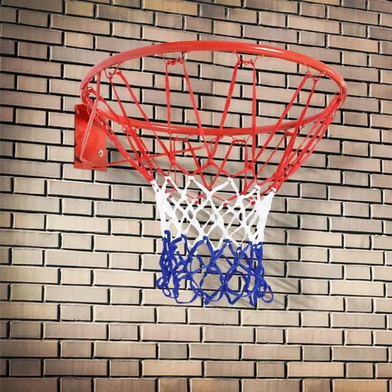 Basketkorg med Nät Stålrör och Nylon och Fritid Röd 46 cm Standard