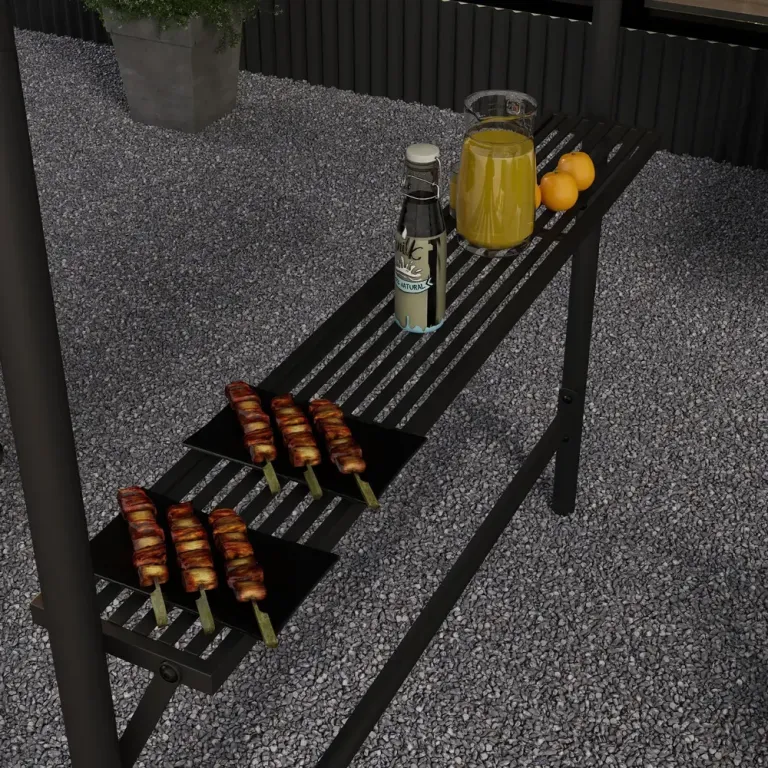 Bbq-tält med Grilltak Sidofickor 277 x 149 x 230 cm