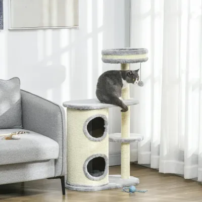 Klösträd för Katt med Sisalpelare och Leksak 100 cm