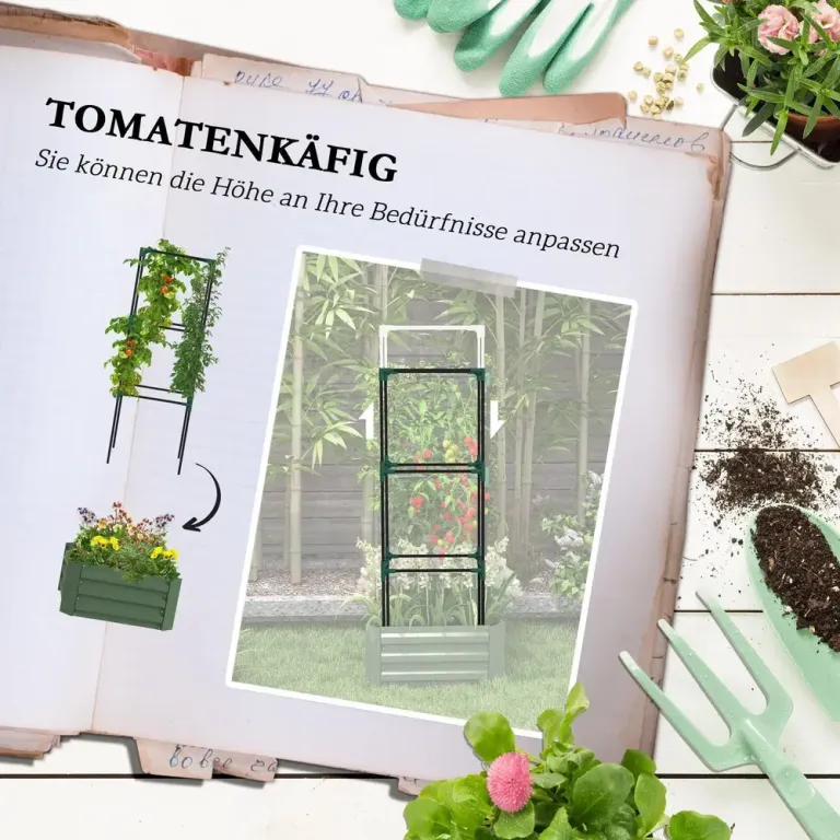 Odlingskrage Upphöjd Bänk Blomlåda Grön av G