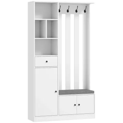 Skobänk Sittbänk med Skoförvaring och Dyna för Entré 180 cm