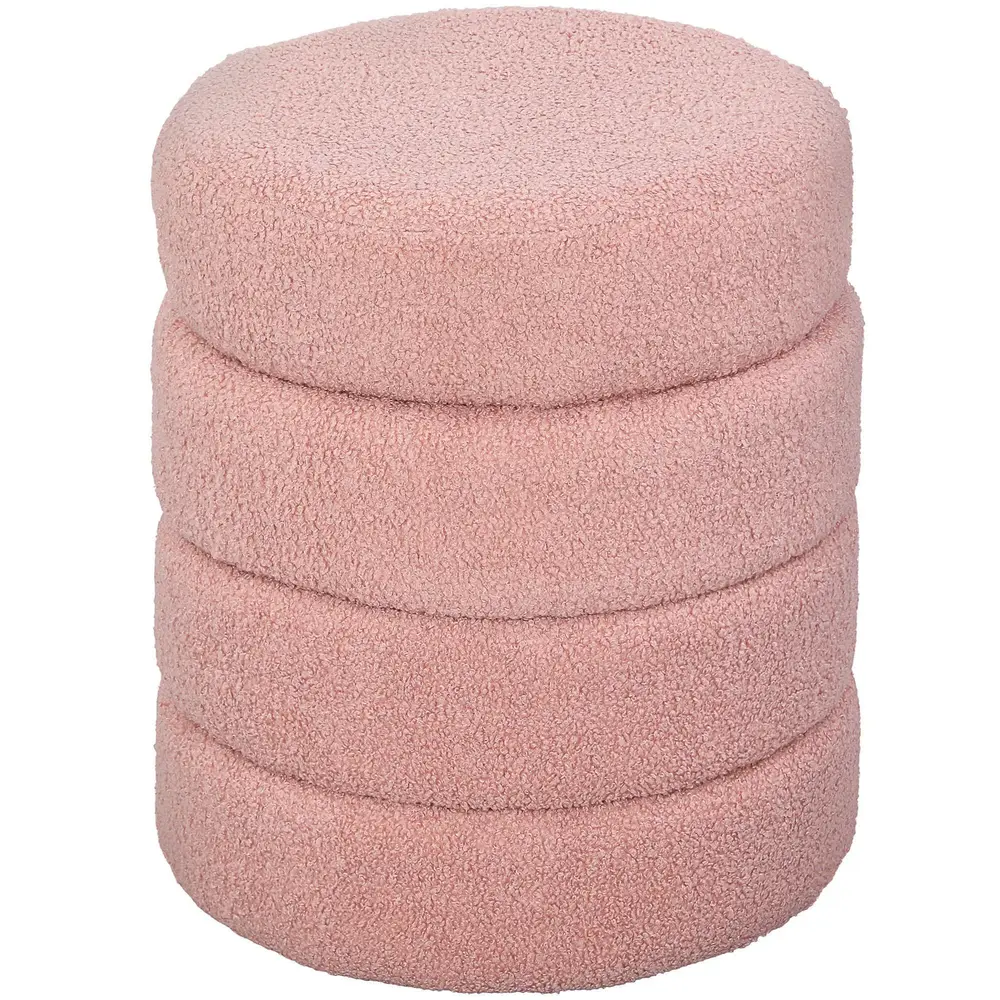 Rund Pall i Teddyfleece Upp till 120 Kg Rosa Ø40x45 Cm