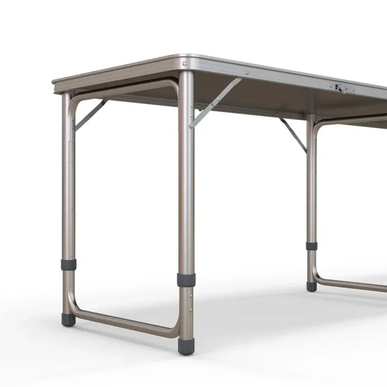 Beer Pong Bord Campingbord Svart av Aluminium Fällbart Höjdjusterbar
