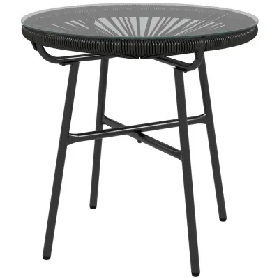 Sidobord Bistrobord Svart av Rotting 50 x 50 x 50 cm