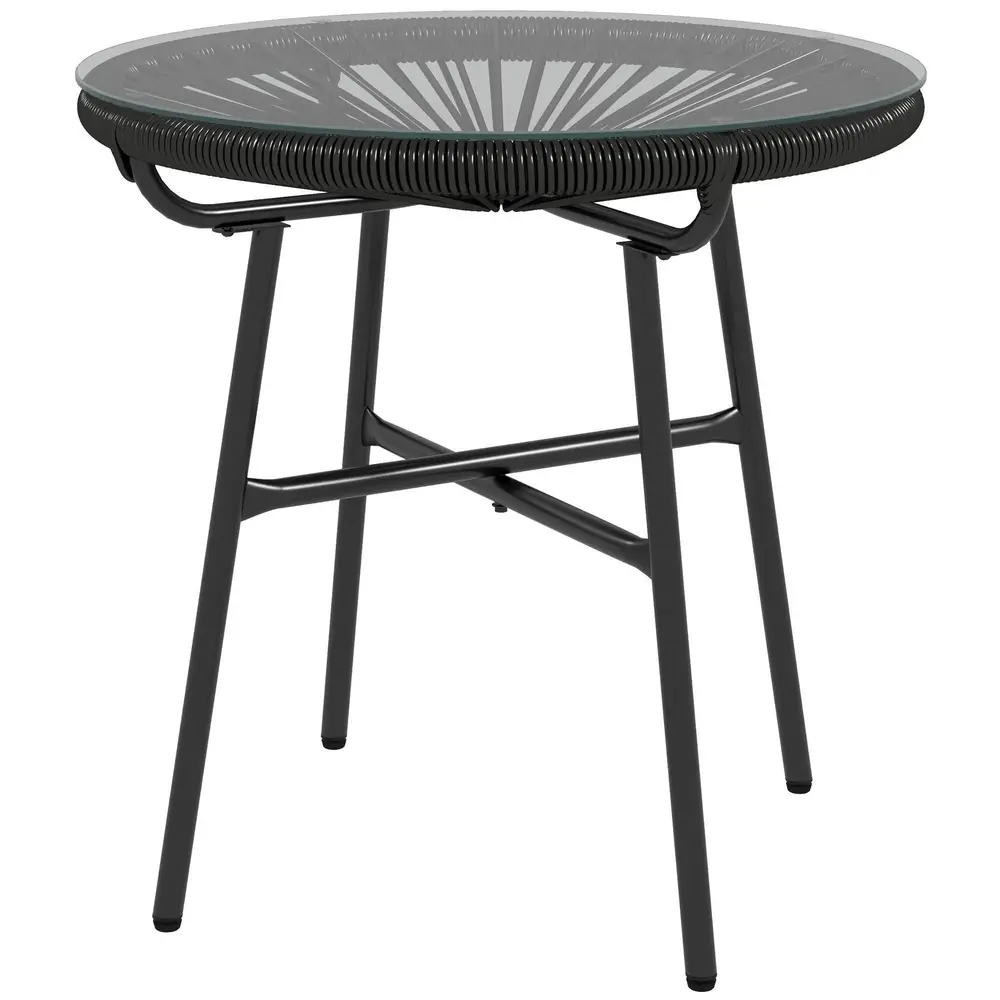 Sidobord Bistrobord Svart av Rotting 50 x 50 x 50 Cm