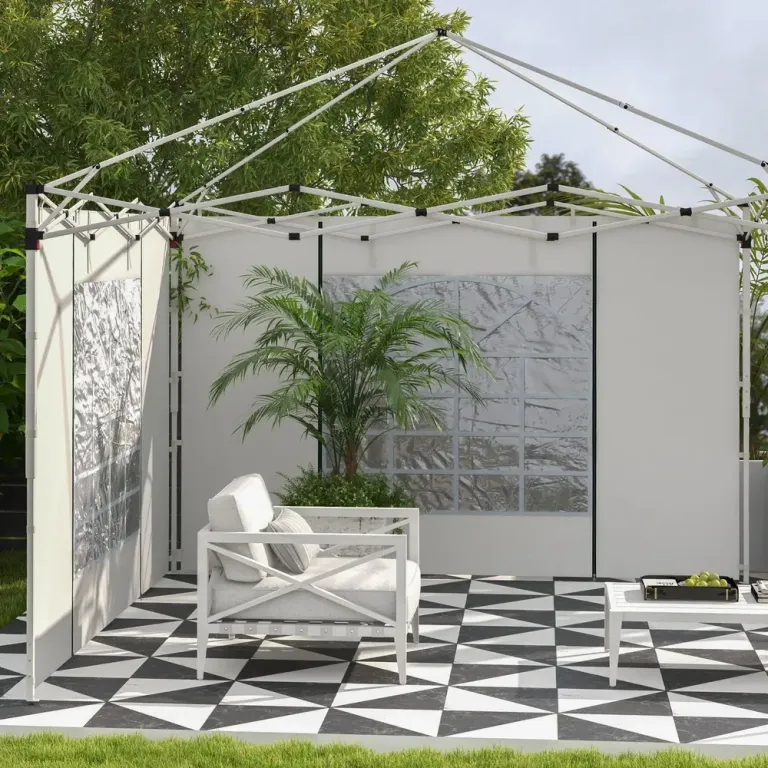Paviljonggardiner 2-pack med Fönster och Dörrar 3 x 3 m