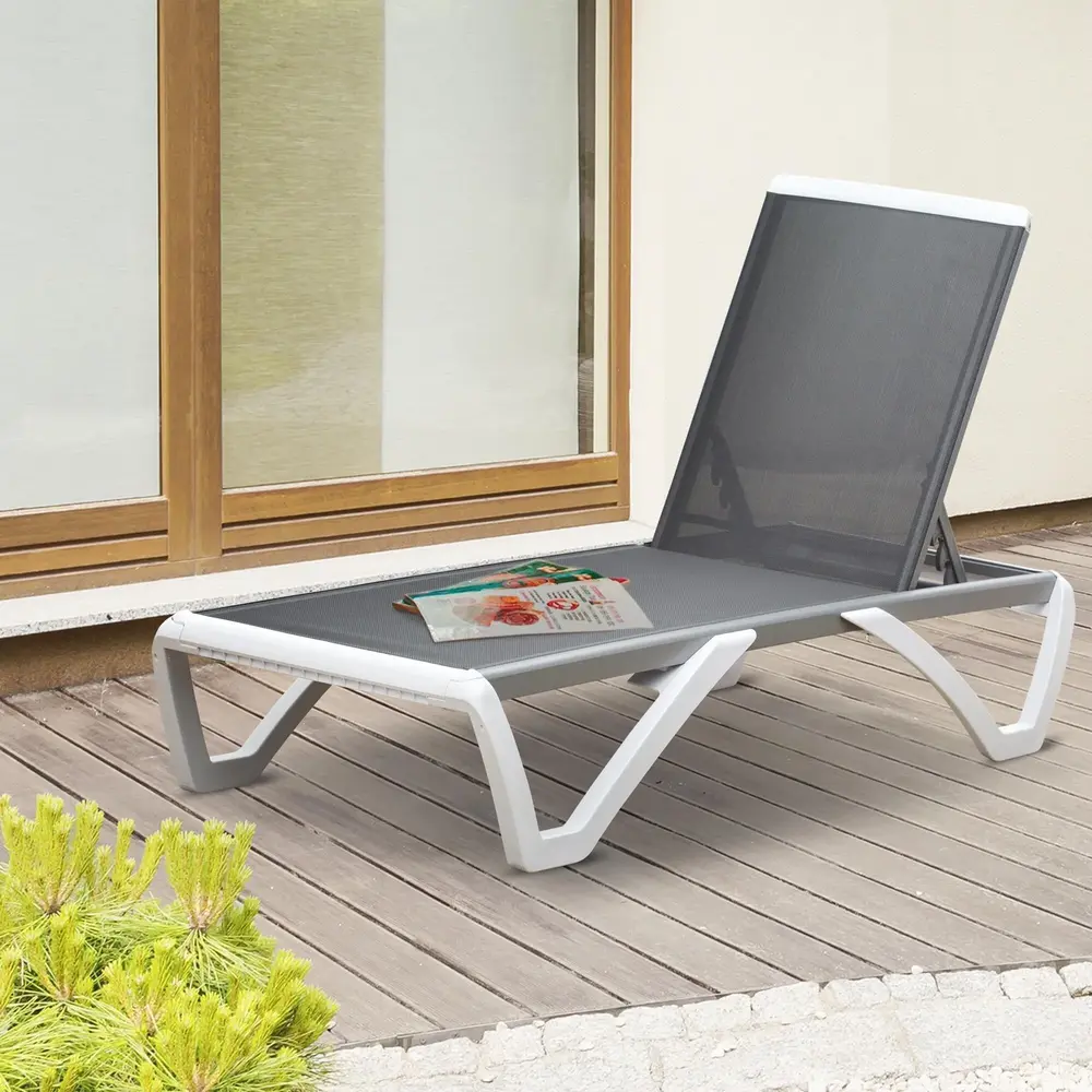 Ergonomisk Solsäng i Aluminium 170 x 67,5 x 95 Cm