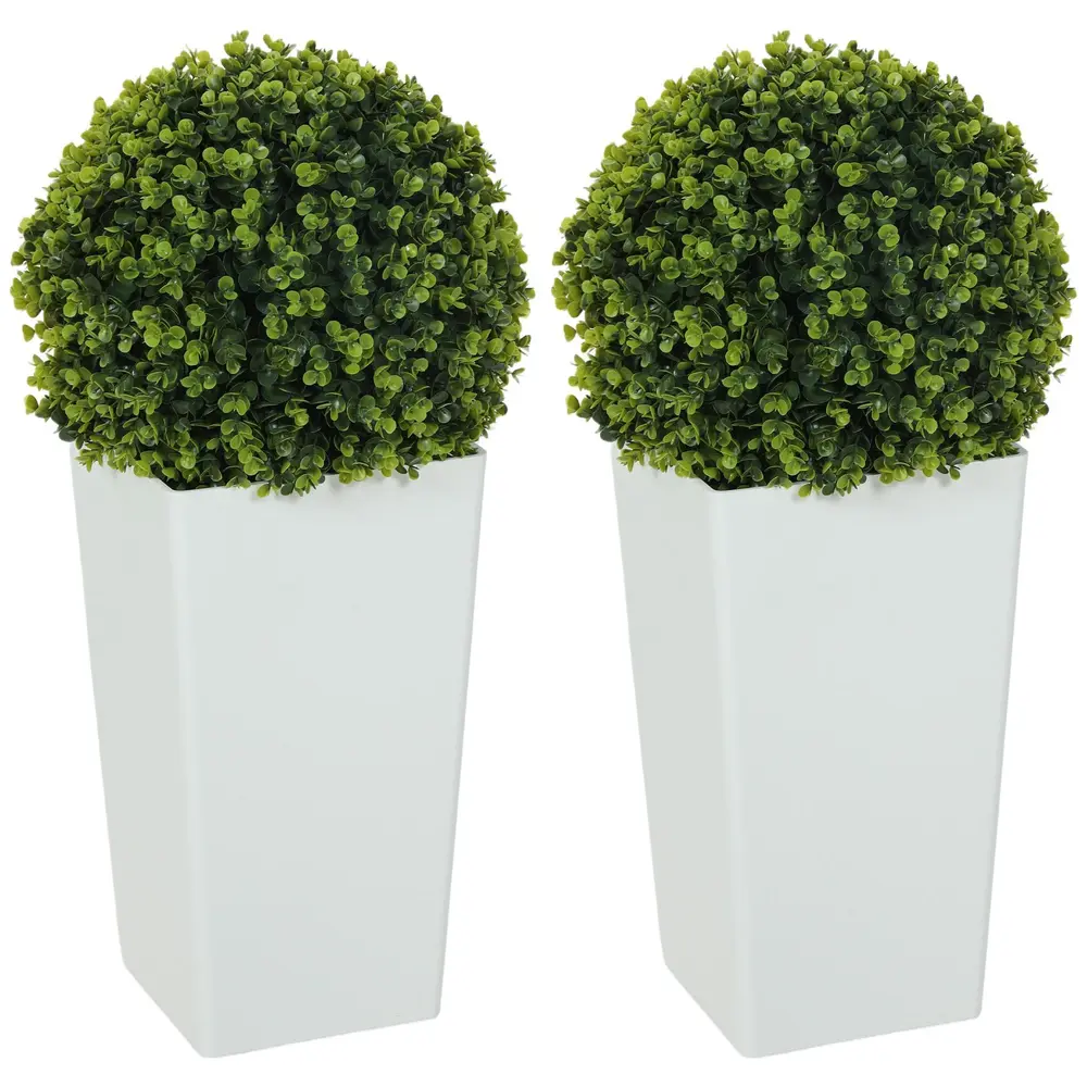 Konstväxt Eukalyptus 2-pack Grön Plast Konstgjord 65 Cm