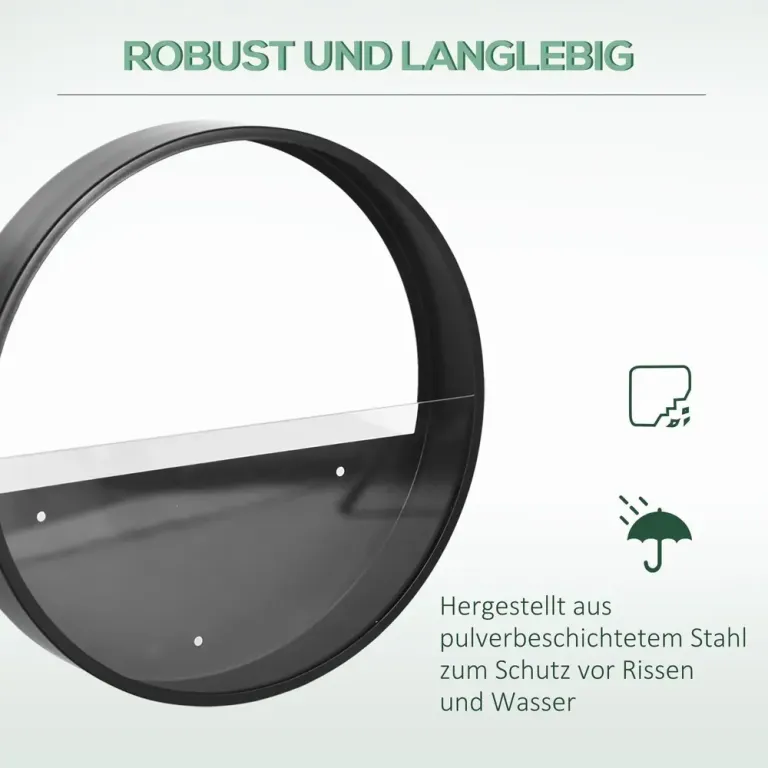 Blomkrukor Väggkrukor Set om 3 Svart av Stål Geometrisk