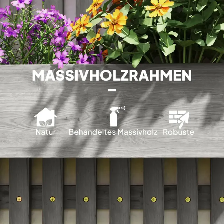 Blomlådor 3-pack för Väggmontering 60 x 16 x 80 cm