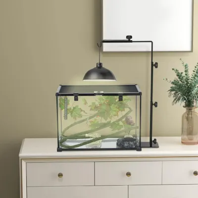 Justerbart Lampstativ för Terrarier 40 x 15 x 95 cm, Svart