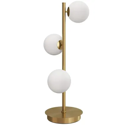 Bordslampa med 3 Sfäriska Skärmar med Robust Skulptural Glober