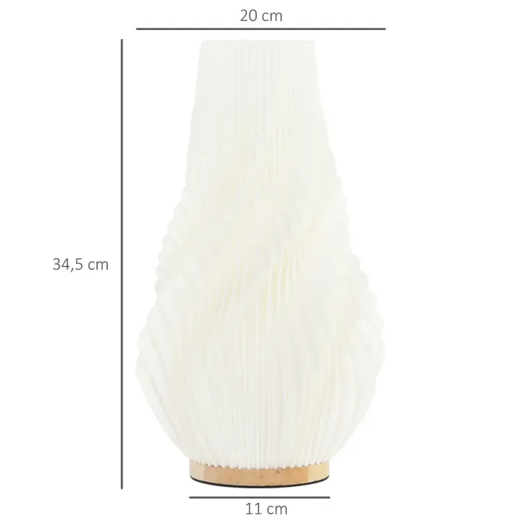 Bordslampa Smart Vit av Plast Dimbar Lampa 20 x 20 x 34,5 cm