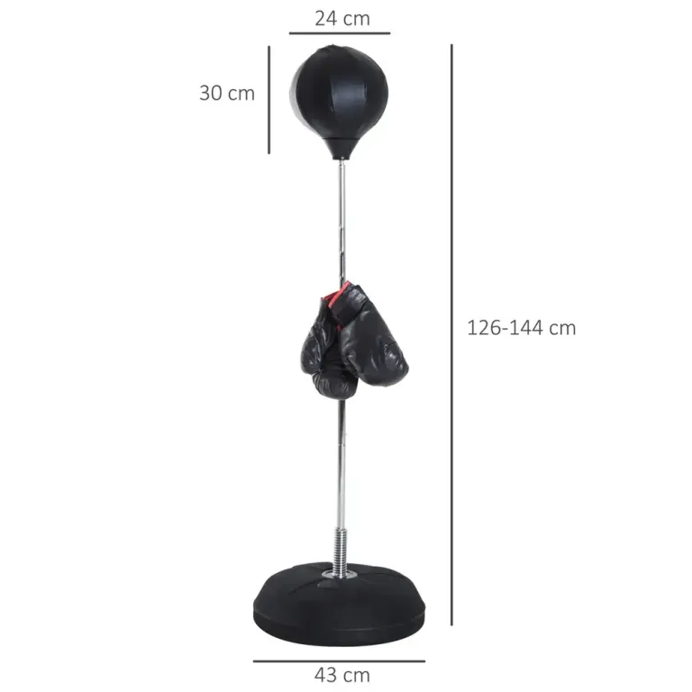 Boxningsset med Stansboll Höjdjusterbar 126–144 cm Stående Barn