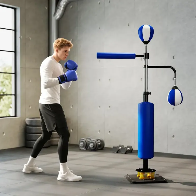 Boxningsställ med Speedball och Stång Blå Stål 205 cm Stående