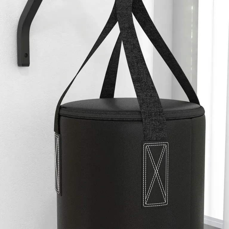 Boxsäck med Väggfäste och Handskar Max 45 kg, Svart