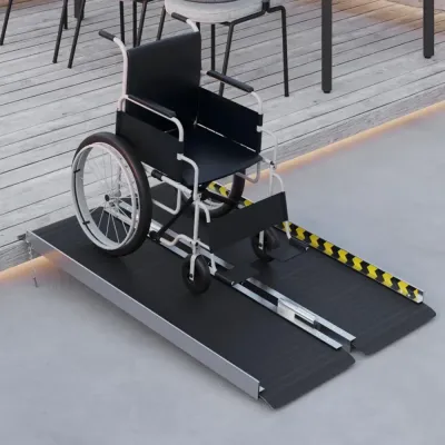 Rullstolsramp Vikbar Halkfri Yta Multipurpose Bärbar