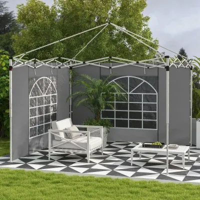 Paviljonggardiner 2-pack med Fönster och Dörrar 3 x 3 m