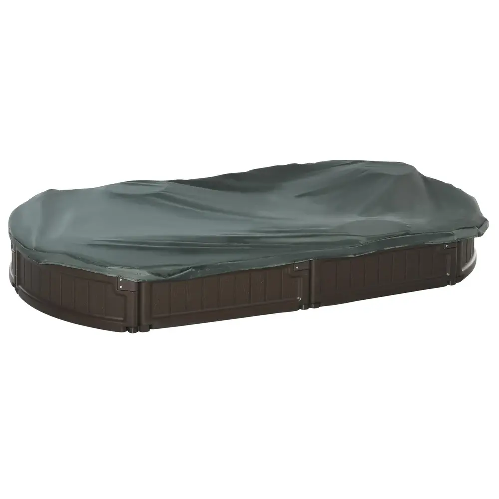 Sandlåda Leklåda Mörkgrön av HDPE 183 x 105 x 22,5 Cm