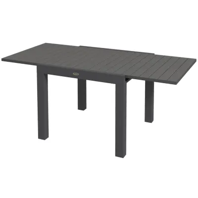 Trädgårdsbord Matbord Grå av Aluminium 81-162 x 80 x 75 cm