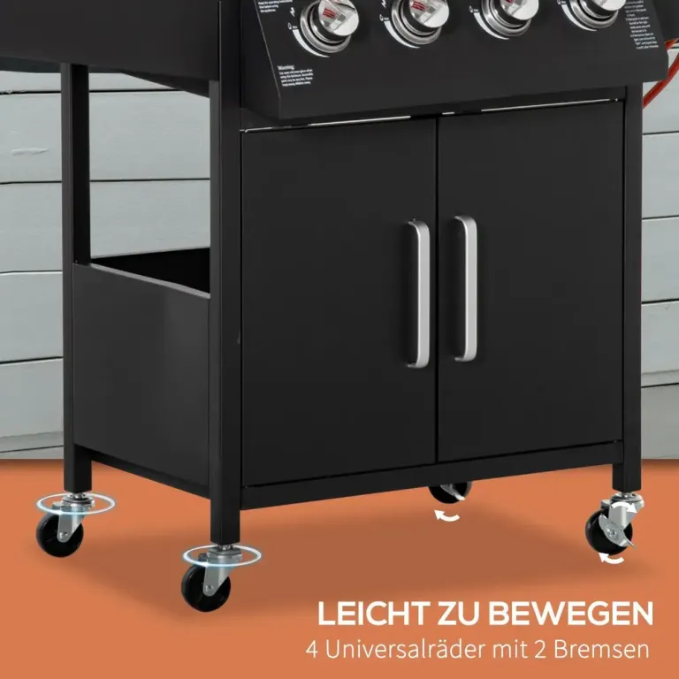Gasolgrill Bbq 3 Brännare À 3 Kw 132,4 x 55 x 109 cm