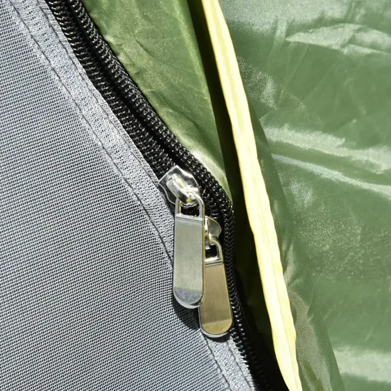 Campingtält Quick-Up för 2–3 Personer Familjetält Mörkgrön Polyester