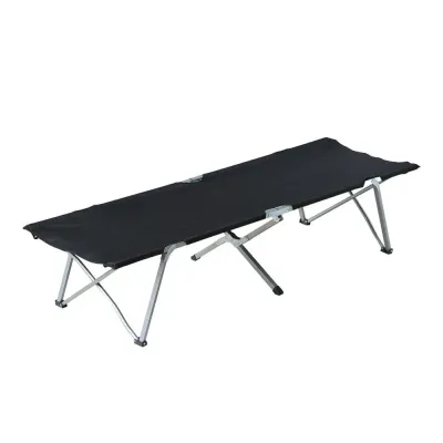 Hopfällbar Campingsäng med Bärväska 190 x 68 cm, Svart