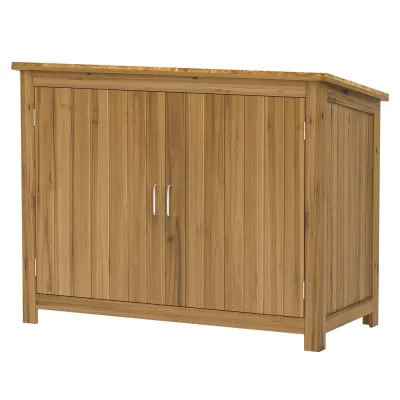 Trädgårdsskåp 2 Hyllor Brun 110x50x85 cm
