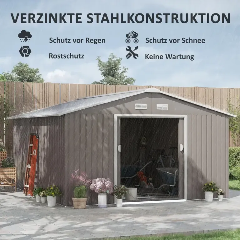 Redskapsbod Trädgårdsskjul Trädgårdsbod med Taktak 340 x 38