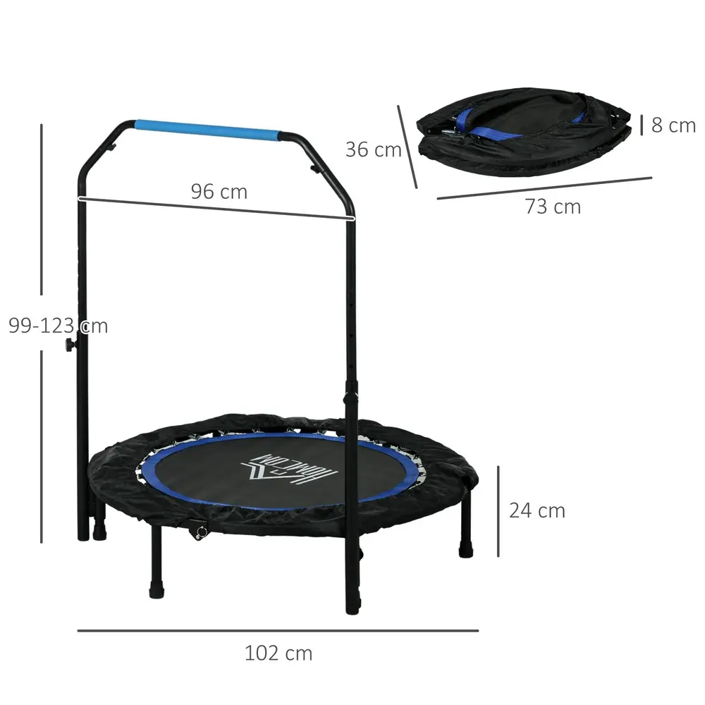 Hopfällbar Ministudsmatta Handtag Upp till 100 Kg 123 Cm