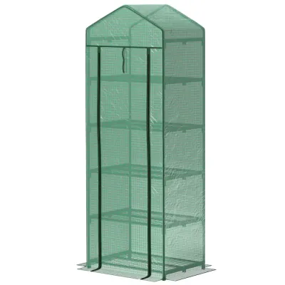 Litet Växthus Tunnelväxthus med Rulldörr 69 x 49 x 193 cm