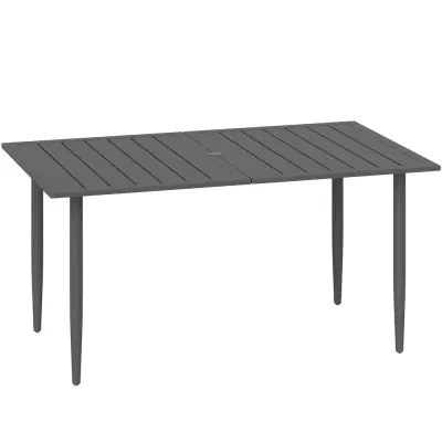 Trädgårdsbord med Parasollhål och Yta Hållbar 150 x 90 cm
