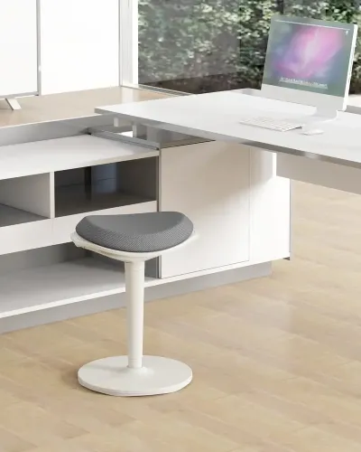 Kontorspall Pendelpall Grå av Mesh och Metall Ergonomisk